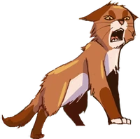 Firestar loses a life to Scourge, but comes back and kills the BloodClan leader