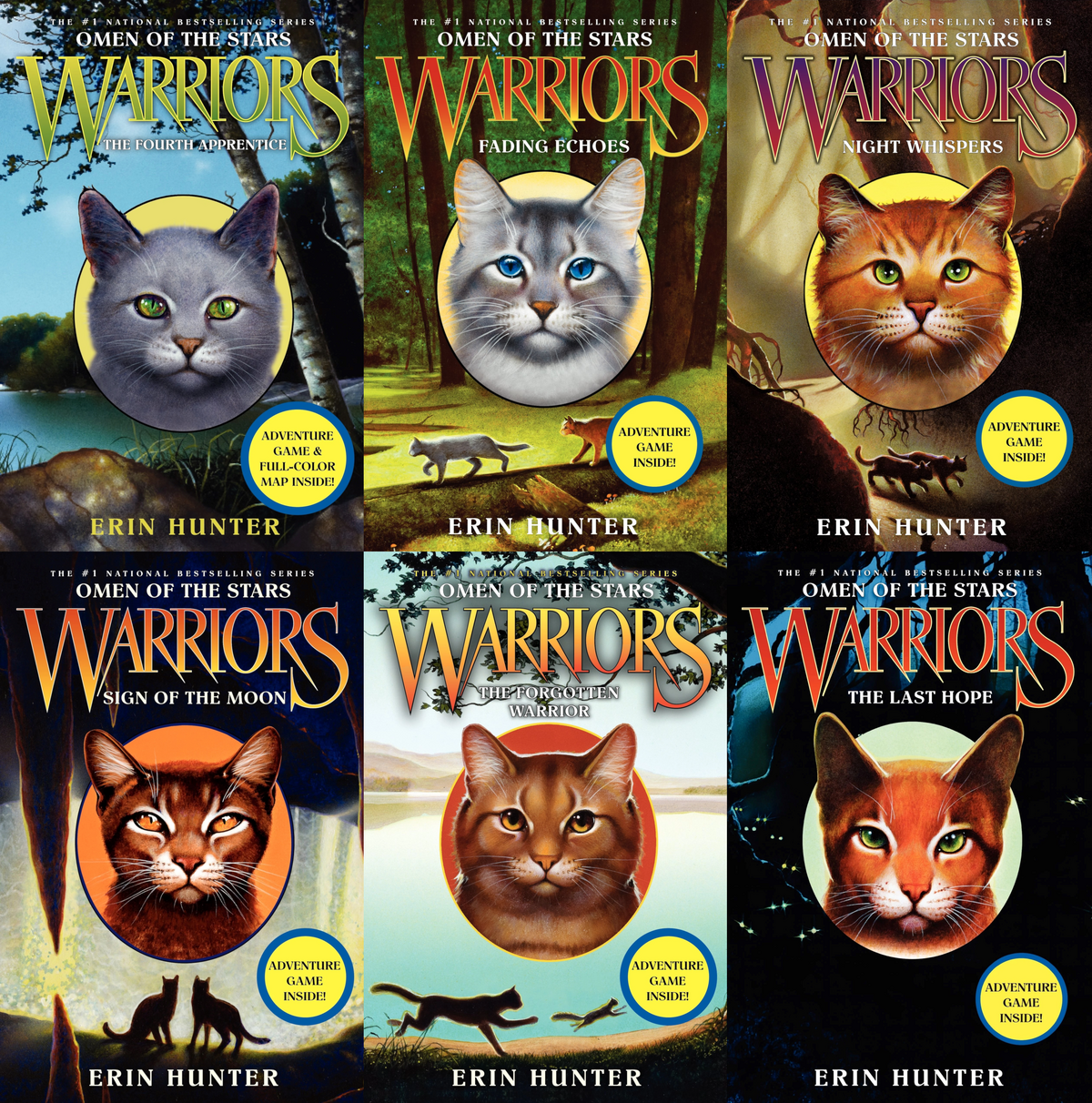 Warriors Cats: Omen of the Stars 6 Book Collection by Erin 