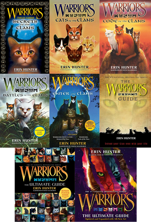 I put all the Warrior Cats books I own in chronological order (as