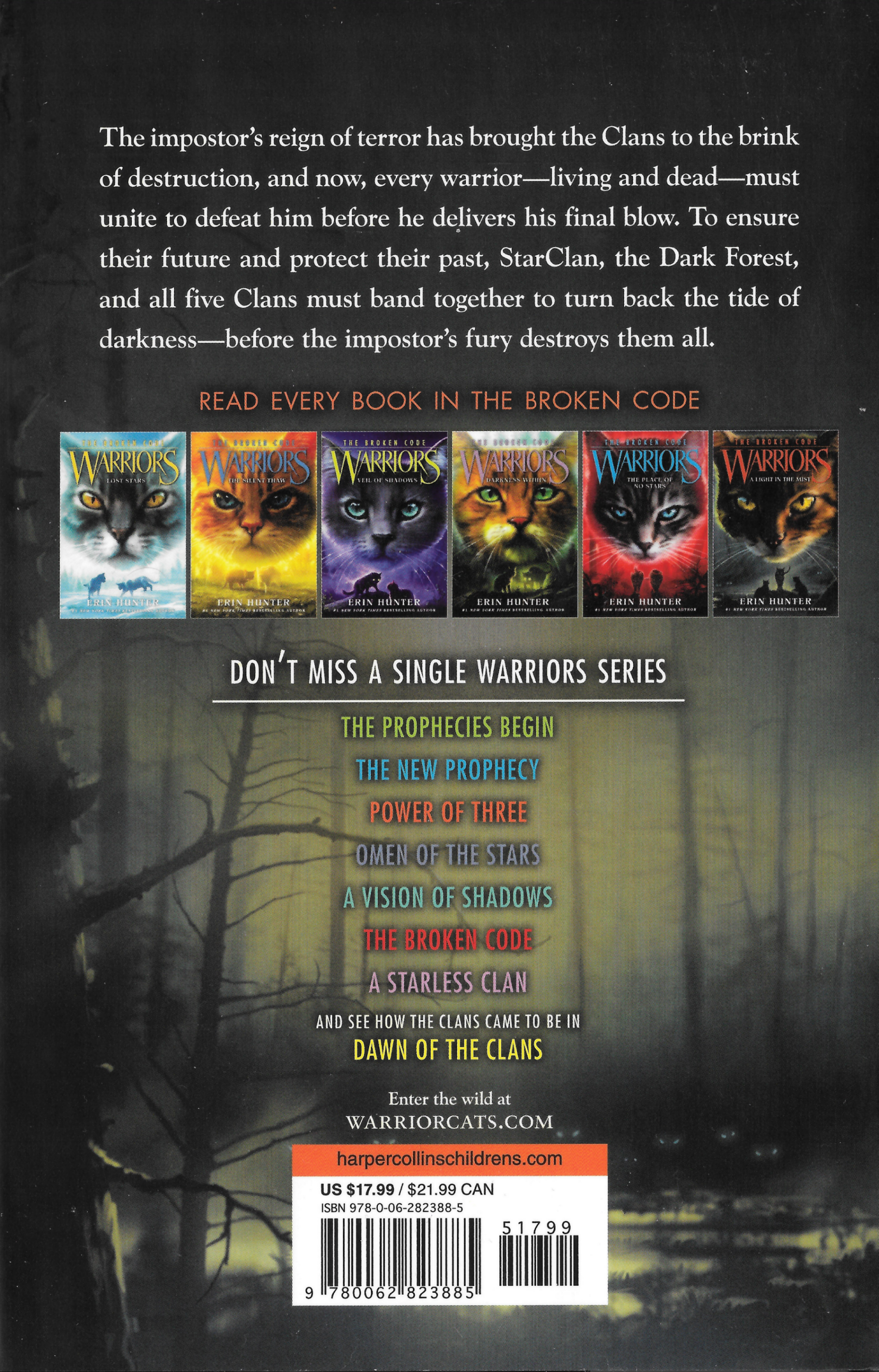 Warriors : The Broken Code Box Set: Volumes 1 to 6 by Erin Hunter