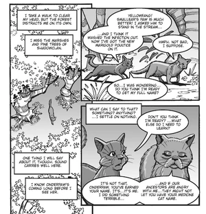 Cinderpaw and her mentor, Yellowfang
