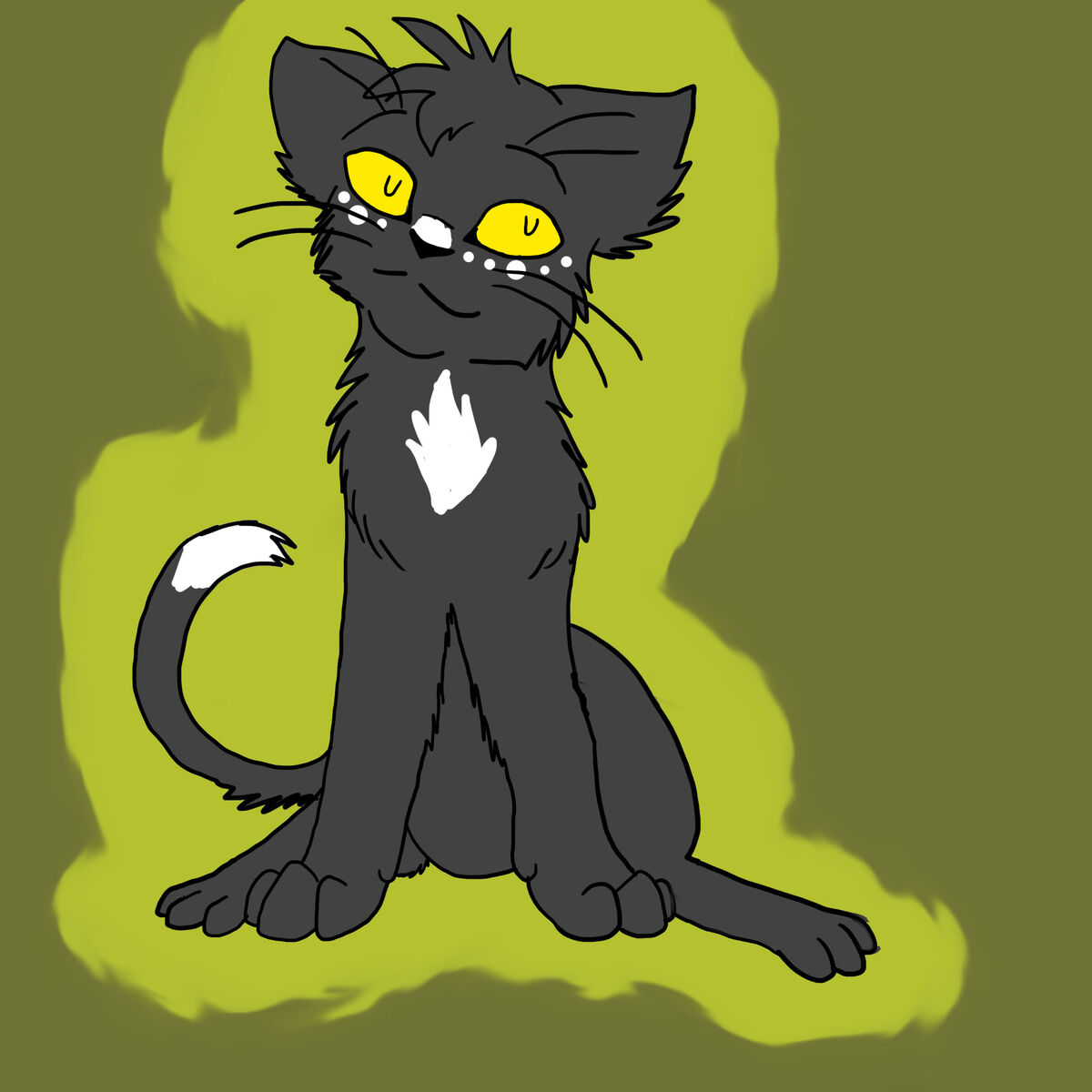 warriors cat stuff — falkarth-art: A quick Ravenpaw, perhaps he's