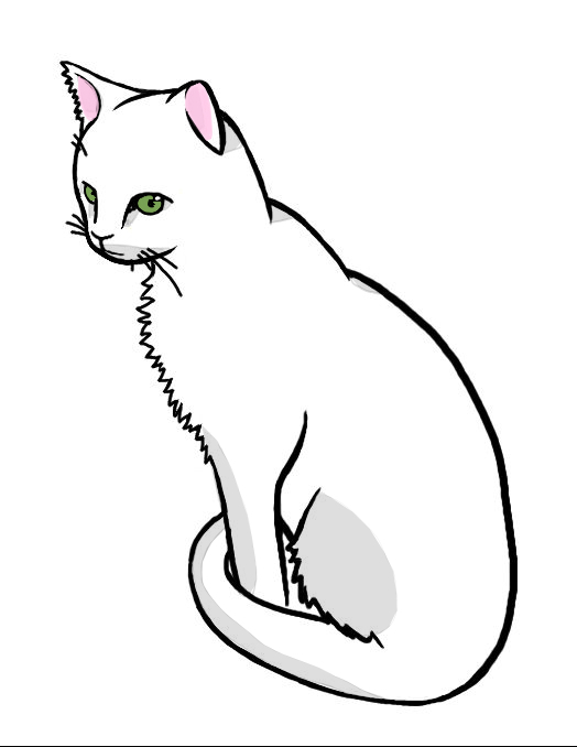 Рисунок кот сидит
