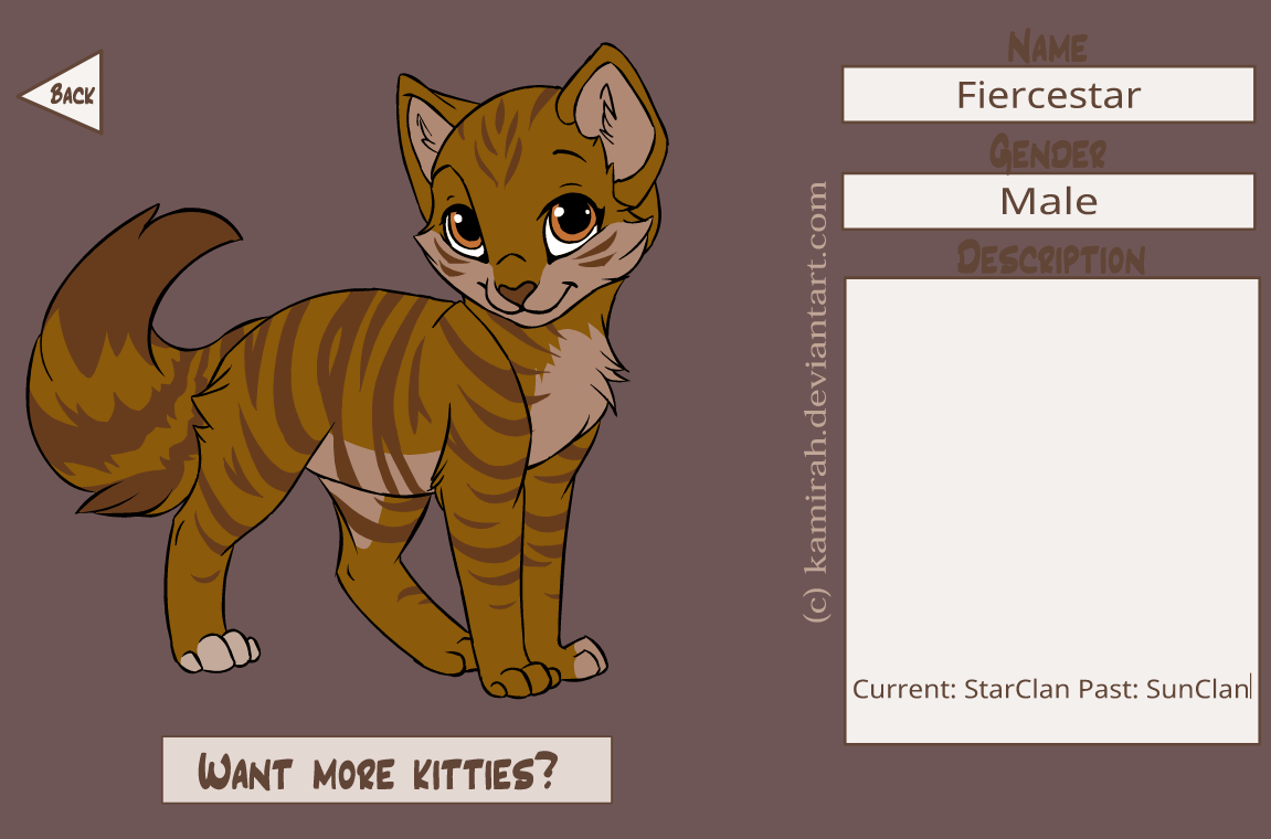 Warrior Cats Forever! - Thunderclan Cats: Firestar Showing 1-34 of 34