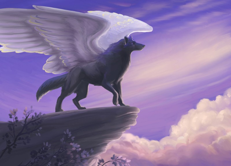 Animated angel wolf by ShimmeringRivers on DeviantArt
