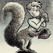 “Squirrel’s heart beats fastest not from the chase, but from the taste of a strawberry stolen fresh from the sun.”