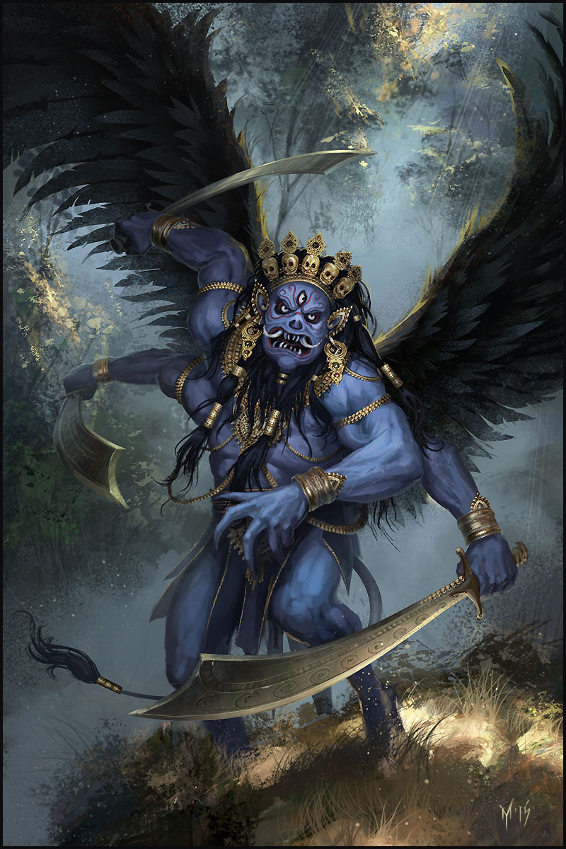 Rakshasa Imagen creada por ArtByGameco  Character art Fantasy beasts  Fantasy art
