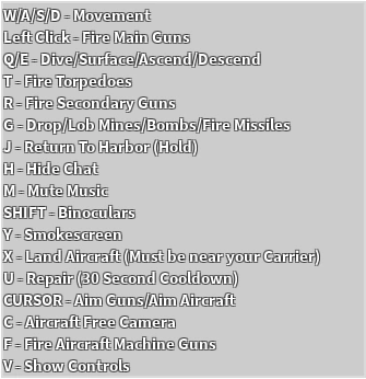 Controls Warships Official Wiki Fandom - roblox warships how to use torpedo planes