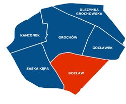 Gocław na tle  wg 