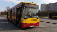 Autobus Jelcz M121I na linii „122” na pętli Osiedle Górczewska (2017)