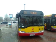 Autobus Solaris Urbino 15 na linii „171” na krańcu Torwar (2013)