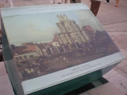 Kościół Wizytek na reprodukcji obrazu Canaletta zatopionej w kubiku