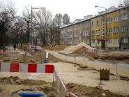 Ulica Paryska podczas remontu (12.03.2010)
