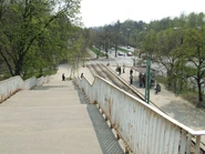 Widok Marymonckiej z kładki dla pieszych