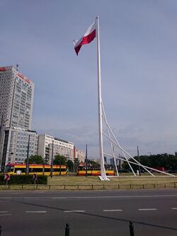 Maszt z flagą (Rondo Radosława)