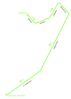 Trasa nowej linii 412