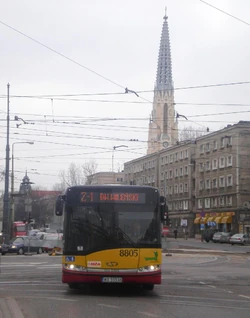 Aleja Solidarności (autobus Z-1, marzec 2009)