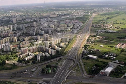 Trasa Siekierkowska na wysokości  (od  w kierunku )