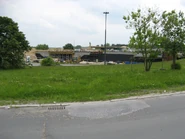 Budowa zjazdu z mostu w kierunku Łomianek, widok od strony ul. Prozy (30.05.2010)