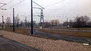 Prace wykończeniowe na pętli tramwajowej (12.2014)