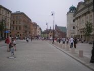Krakowskie Przedmieście w stronę placu Zamkowego po remoncie