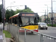 Autobus Solaris Urbino 18 na linii 507 w Al. Poniatowskiego (2013)