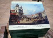 Krakowskie Przedmieście na reprodukcji obrazu Canaletta zatopionej w kubiku