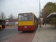 Autobus linii specjalnej (cmentarnej) na pętli na przystanku nr 03 (2012)
