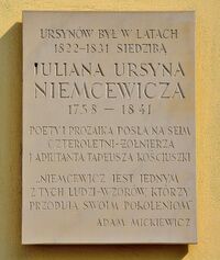 Tablica Pałac Ursynów