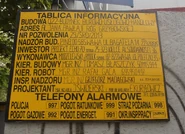 Tablica informacyjna budowy