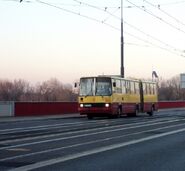 Autobus Ikarus 280.70E na linii 738 na Moście Śląsko-Dąbrowskim (2013)