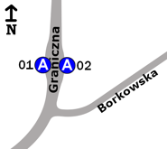 Schemat rozmieszczenia przystanków w zespole do 30 listopada 2018