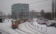 Pętla Służewiec zimą (przed przebudową)
