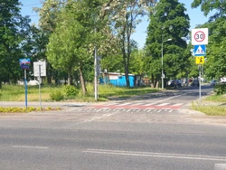 Skrzyżowanie z ul. Kaliskiego (2021)
