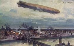 Niemcy bombardują Warszawę 1914