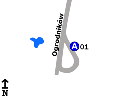 Schemat rozmieszczenia przystanków w zespole "Paluch"