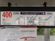 Wewnętrzna tablica boczna linii 400 (2019)