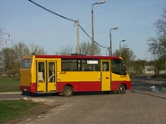 Autobus Autosan Solina linii 137 wyjeżdża z pętli Osiedle Dudziarska (2009)