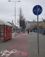Ścieżka rowerowa wzdłuż alei Jana Pawła II