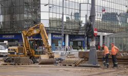 Plac Bankowy, Aleja Solidarności (remont torowiska na trasie W-Z)