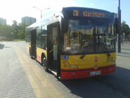 Autobus Solbus SM10 na linii 218 na pętli Metro Wilanowska (2014)