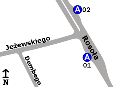 Schemat rozmieszczenia przystanków w zespole Kiepury