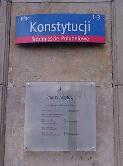 Plac Konstytucji (tablice MSI)