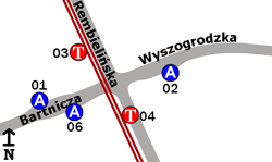 Schematy rozmieszczenia przystanków w zespole „Rembielińska”