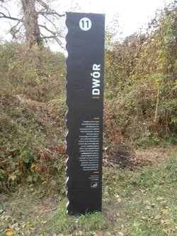 Tablica "" w miejscu, gdzie mieścił się , 