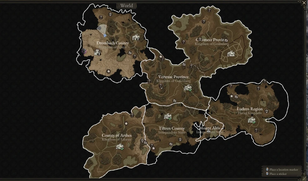 Global Map | Wartales Wiki | Fandom