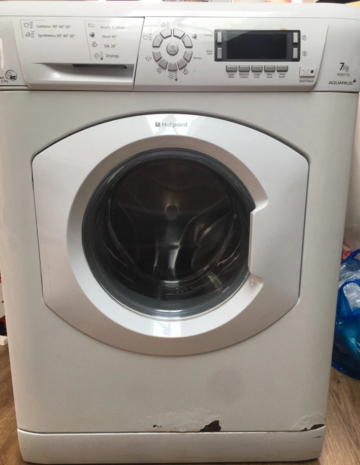 Asa De Puerta Original Para Lavadora Hotpoint - Blanca, Compatible Con Varios Modelos