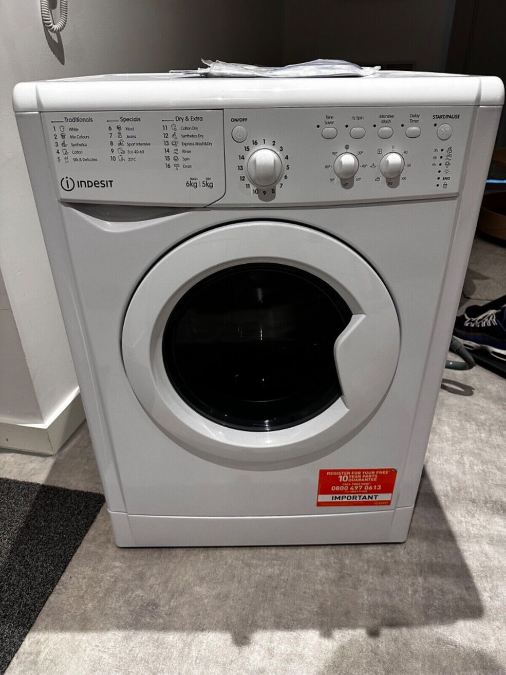 Indesit iwdc6125 not drying hot sale