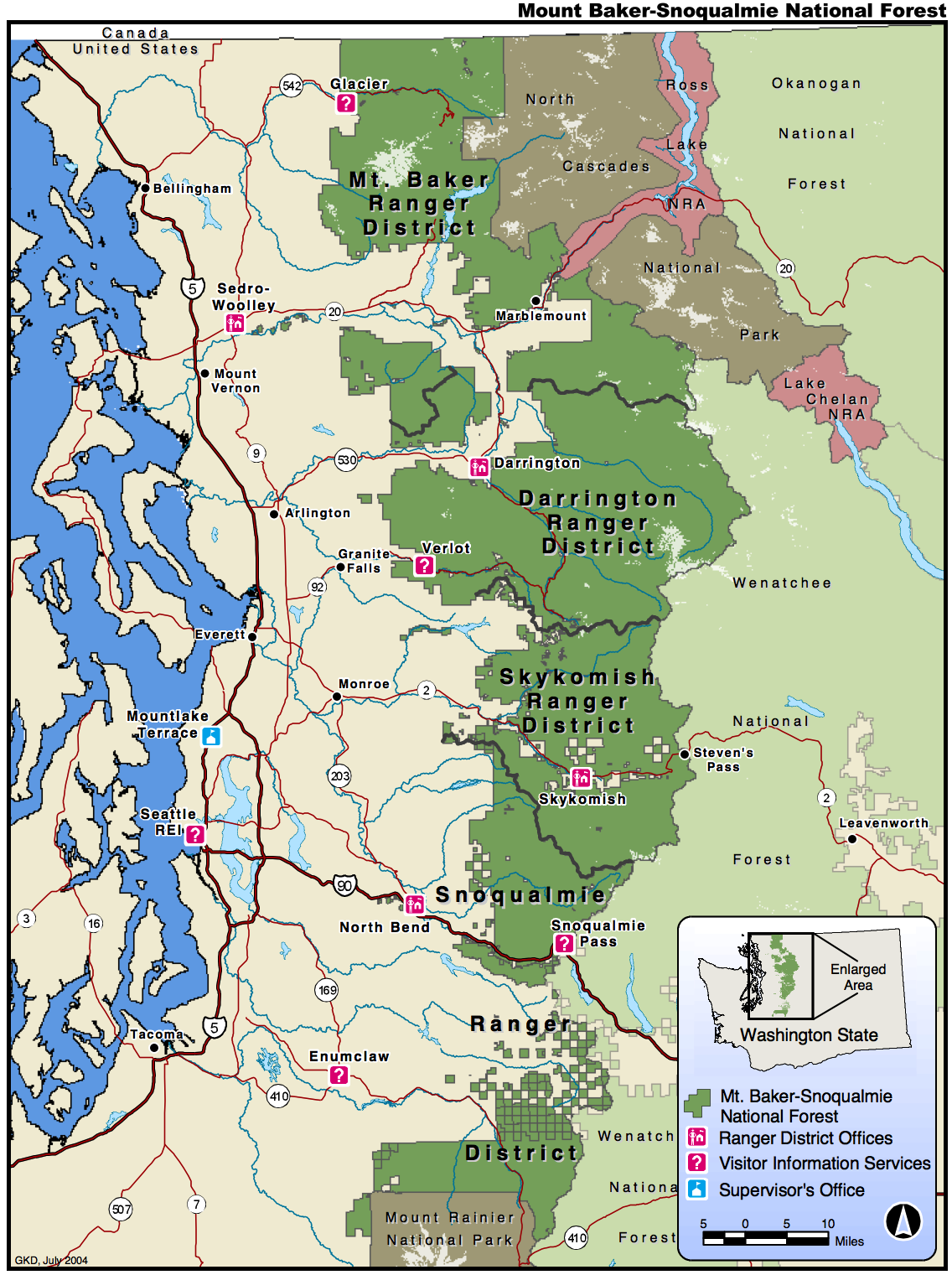 washington state forest map