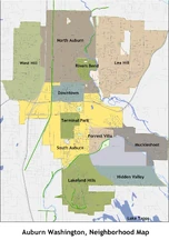 Neighborhood map for Auburn.